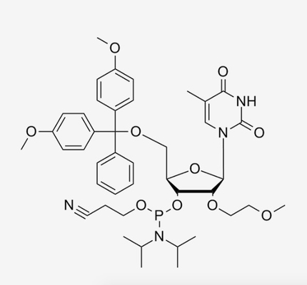La sintesi dell'oligonucleotide di -2'-O-MOE-T-CE-Phosphoramidite spolverizza CAS 163878-63-5