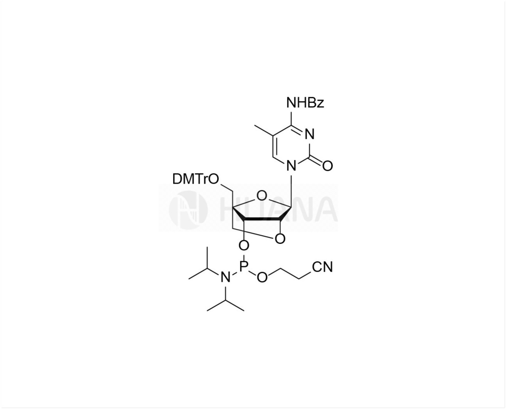 DMTr-2'-O-4'-C-Locked-5-Me-rC(Bz)-3'-CE-Fosforamidite