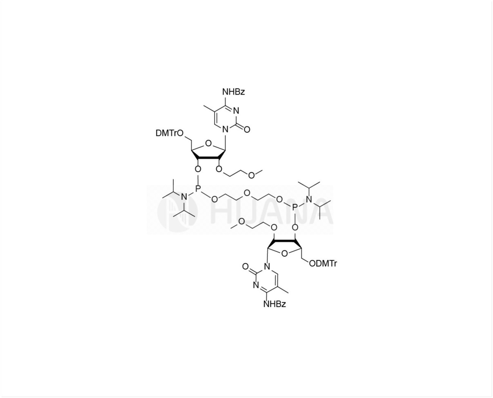 di ((5'-O-DMTr-2'-O-MOE-5-Me-rC(Bz)-3'-oxy) - ((oxybis ((etan-1,2-diyl)) - bis ((diisopropilfosforamidite)
