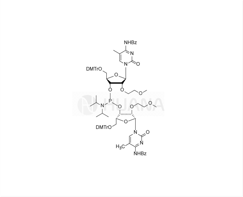 Bis ((5'-O-DMTr-2'-O-MOE-5-Me-rC(Bz)-3'-oxy) -diisopropilfosforamidite